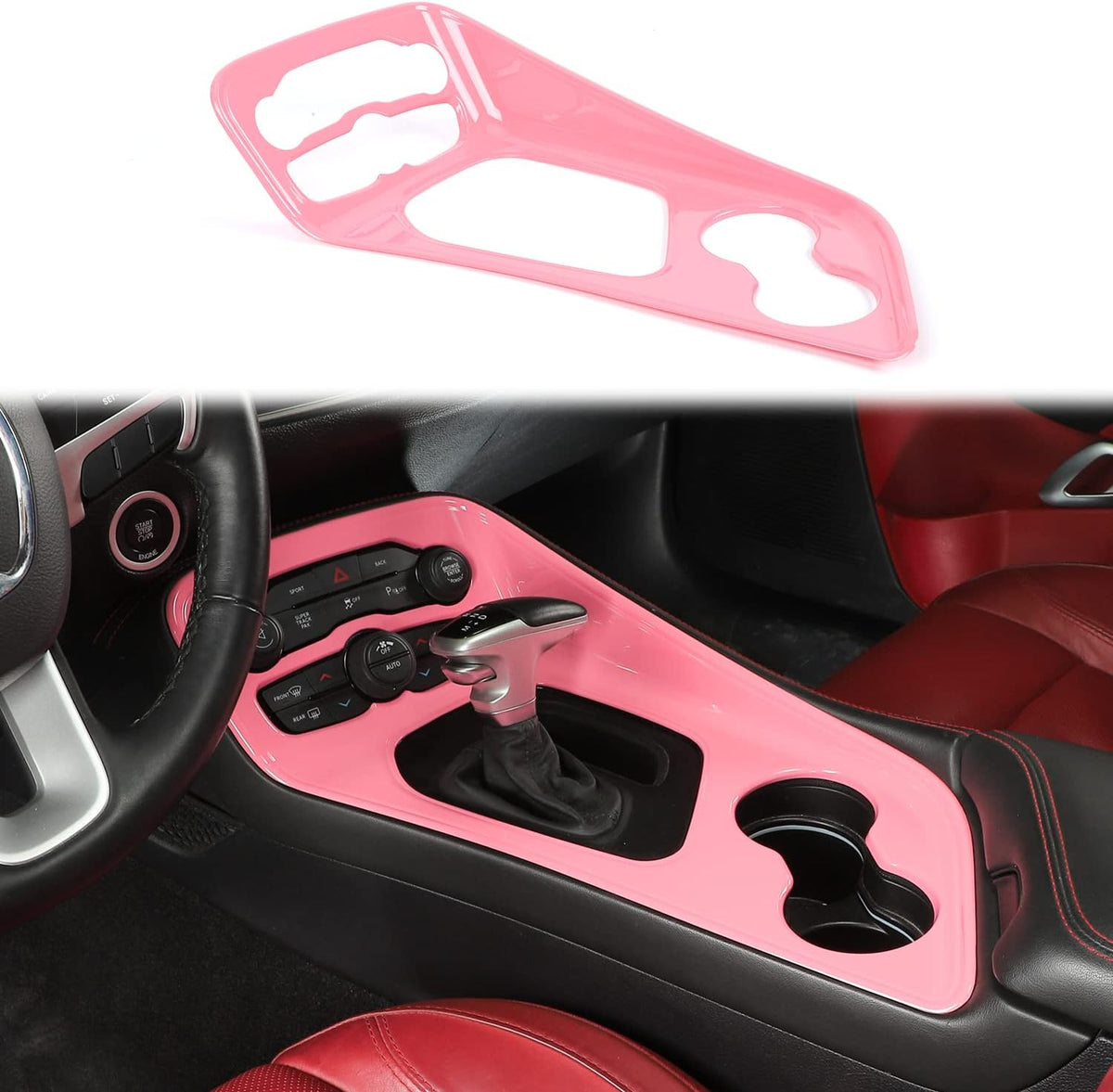 ABS Carbon Fiber Gear Shift Panel Trim T7647