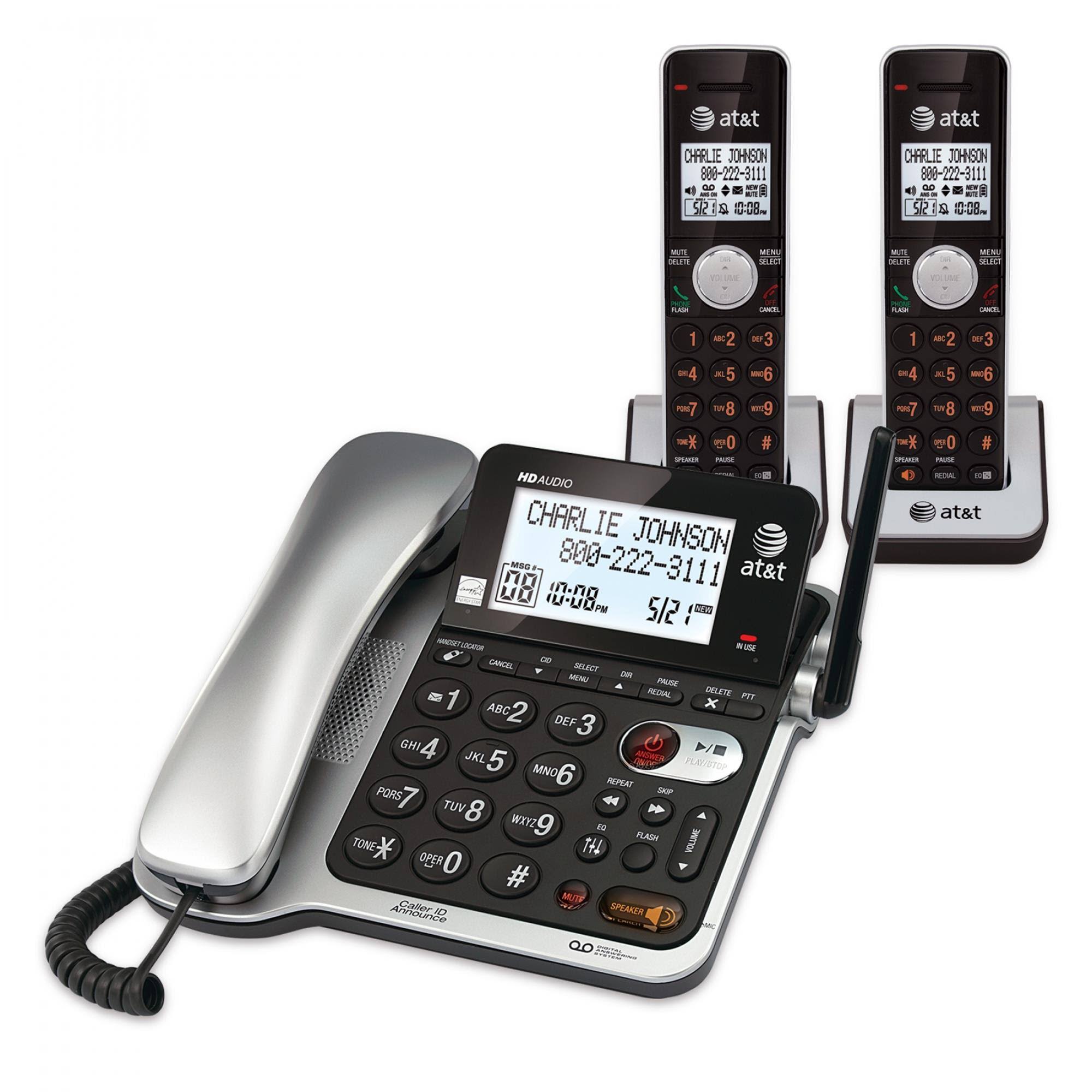Dect 6.0 Corded/Cordless 2-Handset Phone System G6053