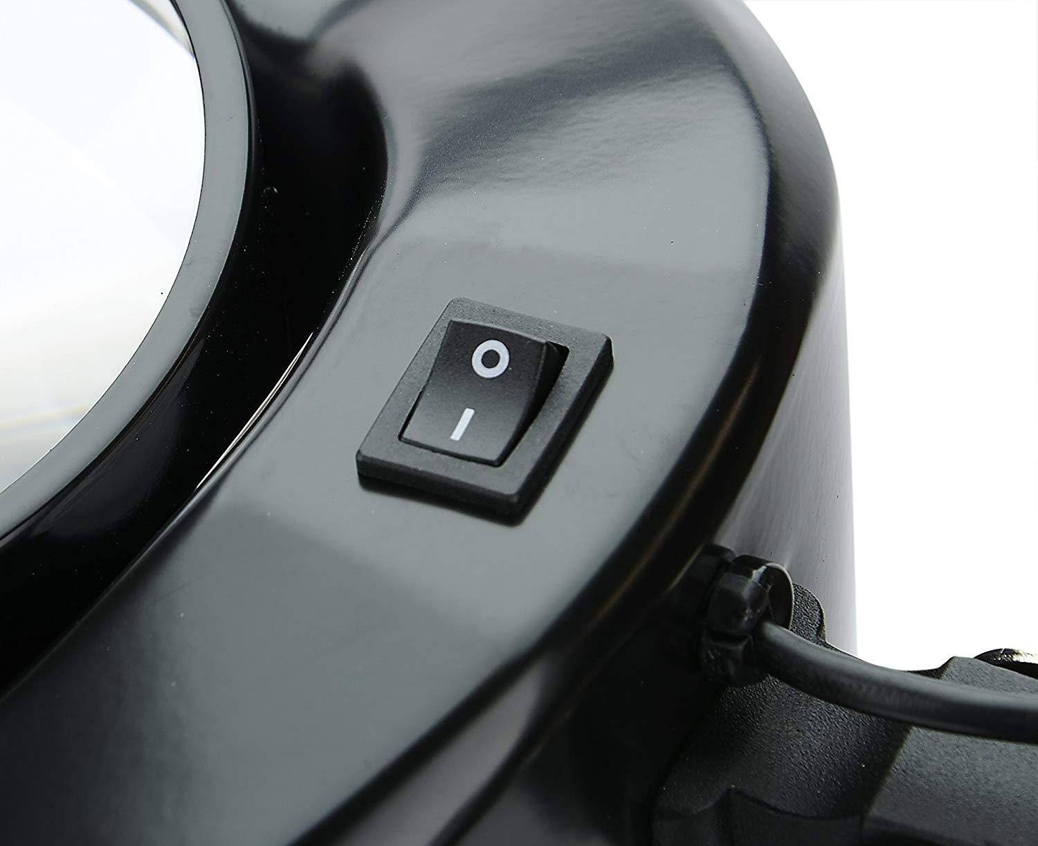 Black LED Lighted Desk Lamp Magnifier F689