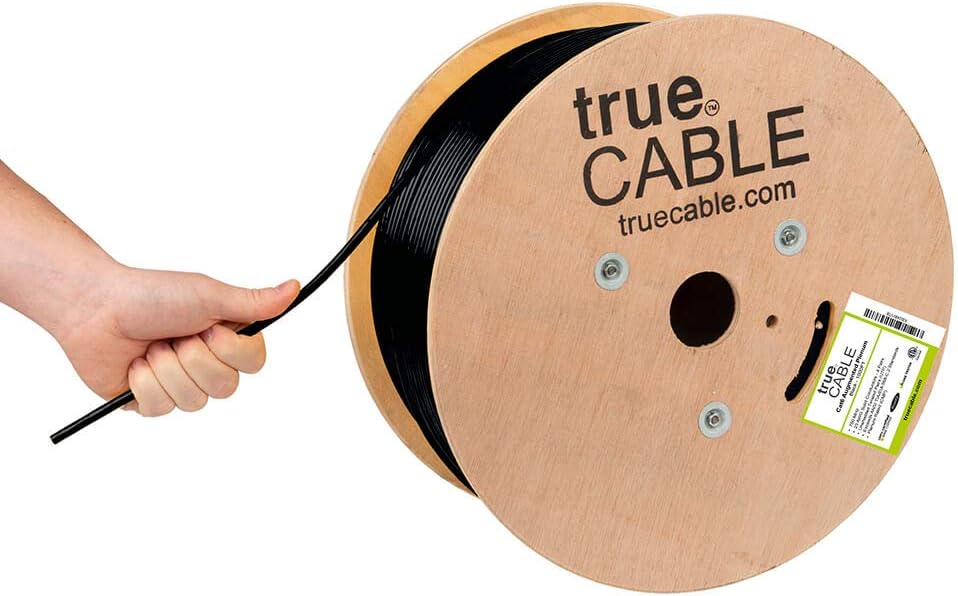 1000ft Blue 23AWG 4 Pair Solid Bare Copper Bulk Ethernet Cable H74900