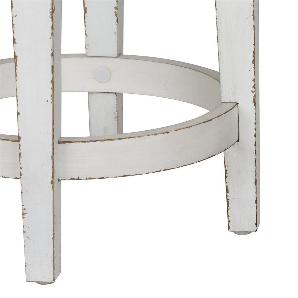 Antique White Console Swivel Stool Set E189487