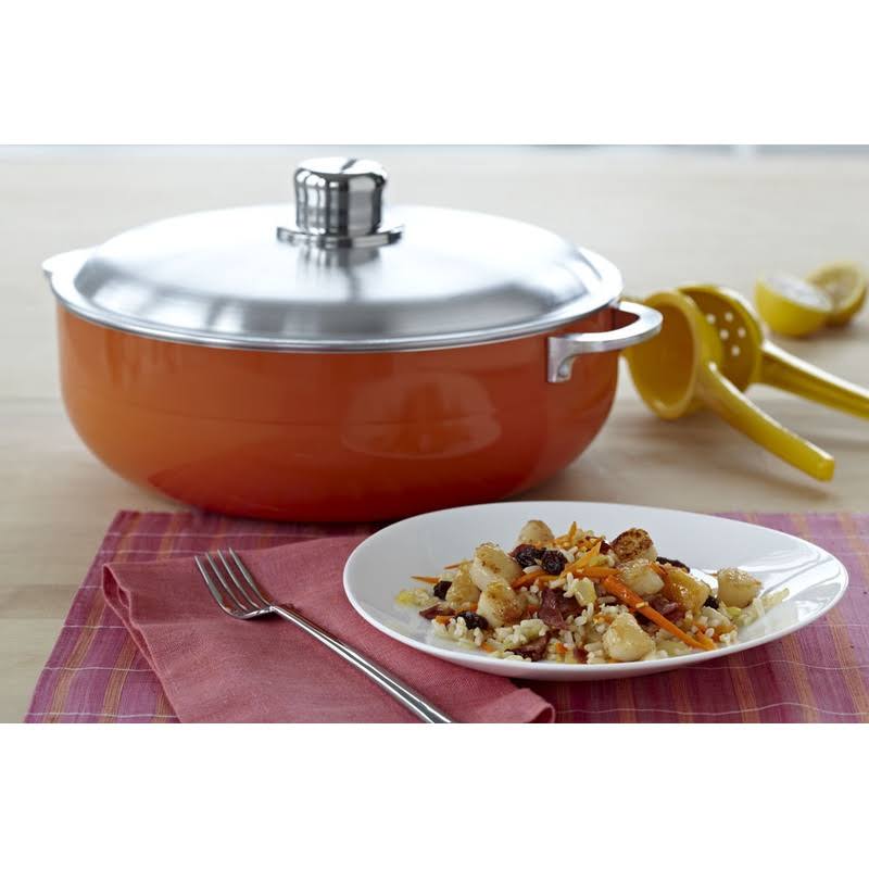 2-Piece Ceramic Nonstick Caldero Set Orange Z6227