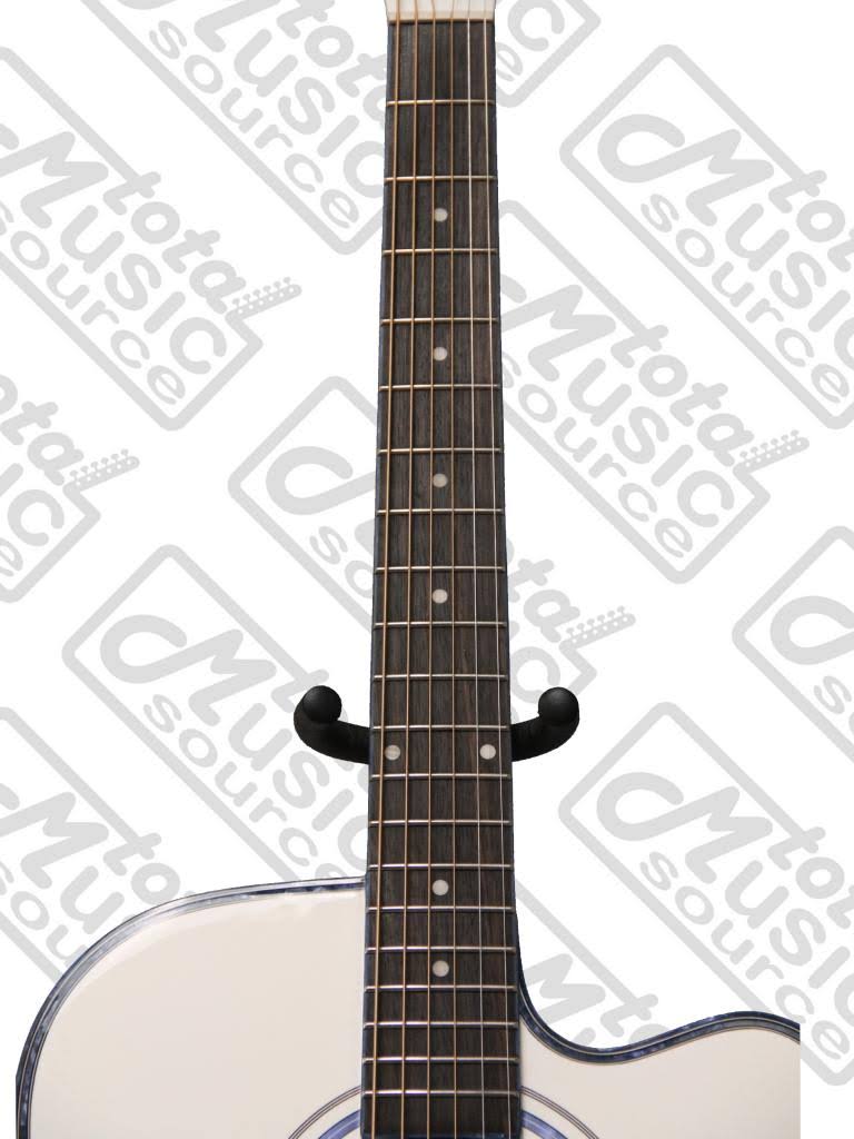 White Dreadnought Acoustic/Electric Guitar Y896891