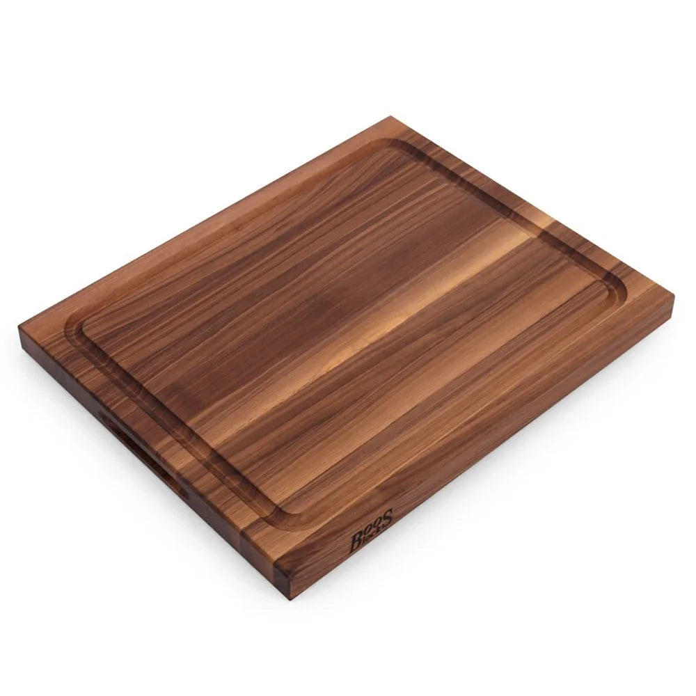 Walnut Wood 21 Inch Reversible Carving Board & 3 Piece Care Set Z7935