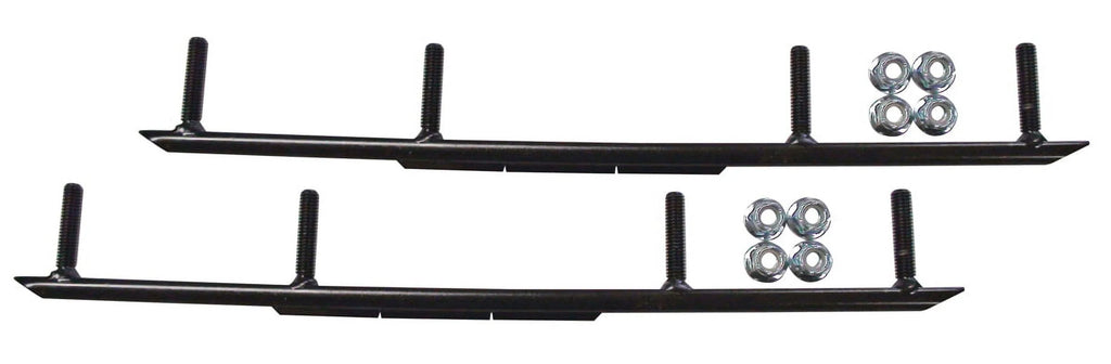 Black Razor Snowmobile Skis with 4" Round Bars Complete Kit J422813