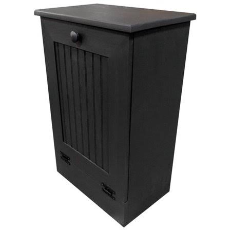 Antique Sage Wooden Trash Bin N11013