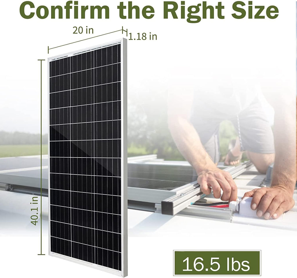 200 Watt 12 Volt Monocrystalline Solar Panel Kit with 20A MPPT Solar Charge Controller U285