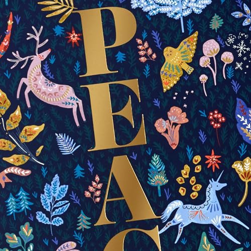 Boxed Christmas Cards (40 Cards and 40 Envelopes) Blue and Gold V631756