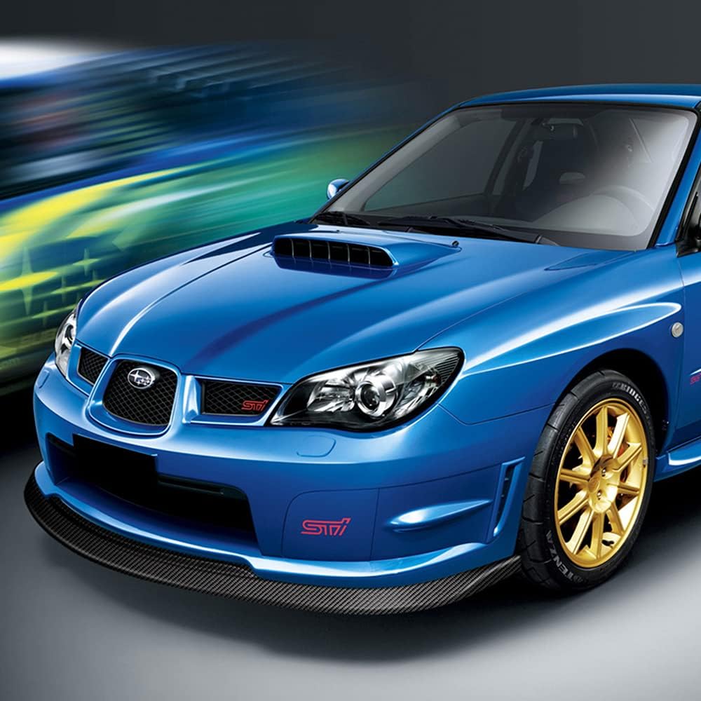 Front Bumper Lip Spoiler Splitter Glossy Carbon Fiber Look ABS M837