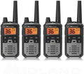 Black/Silver 4 Radios GMRS Two Way Radio Walkie Talkie K9419