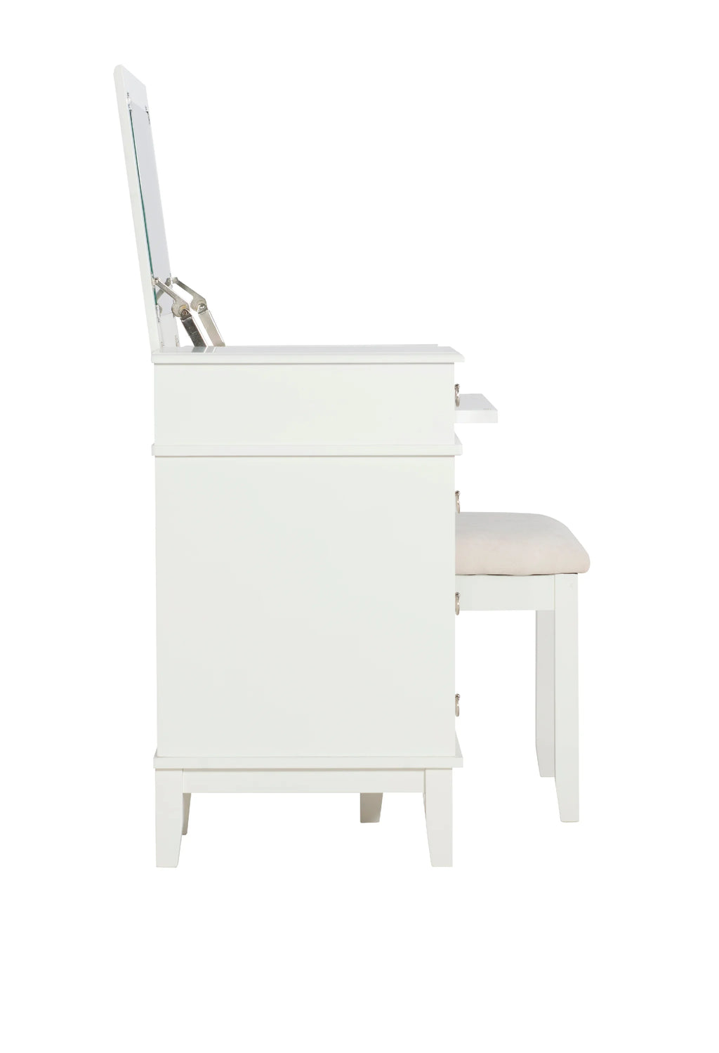White 2-Piece Vanity Set with Bench D232281