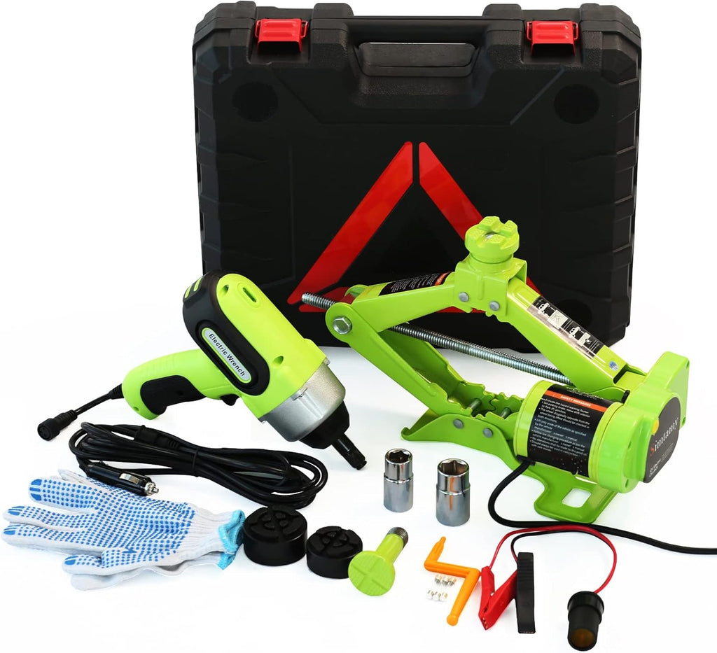 Electric Car Jack 3 Ton 12V Scissor Jack Portable Car Lift Tire Change Kit X395