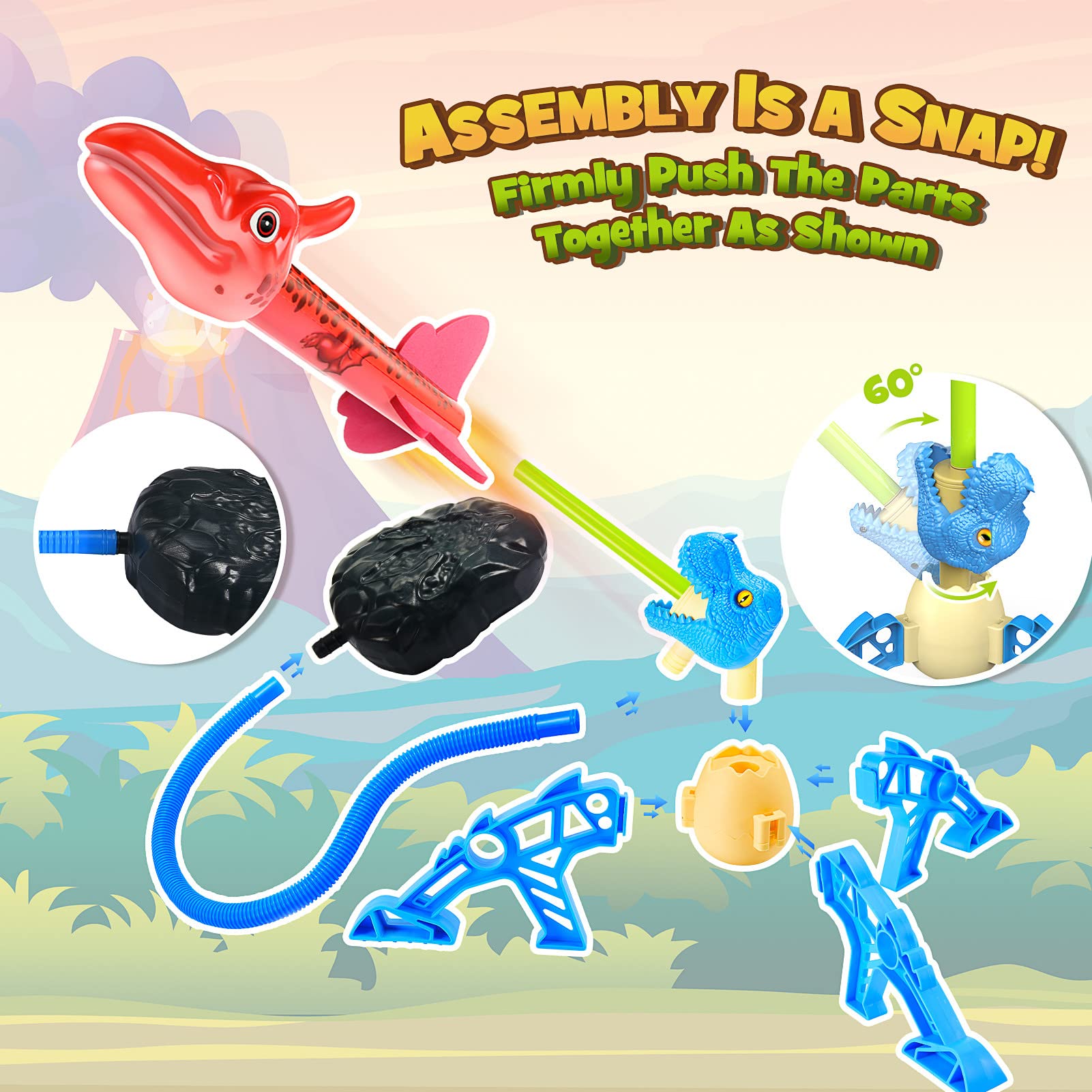 Dinosaur Launcher Outdoor Toys for Kids P583