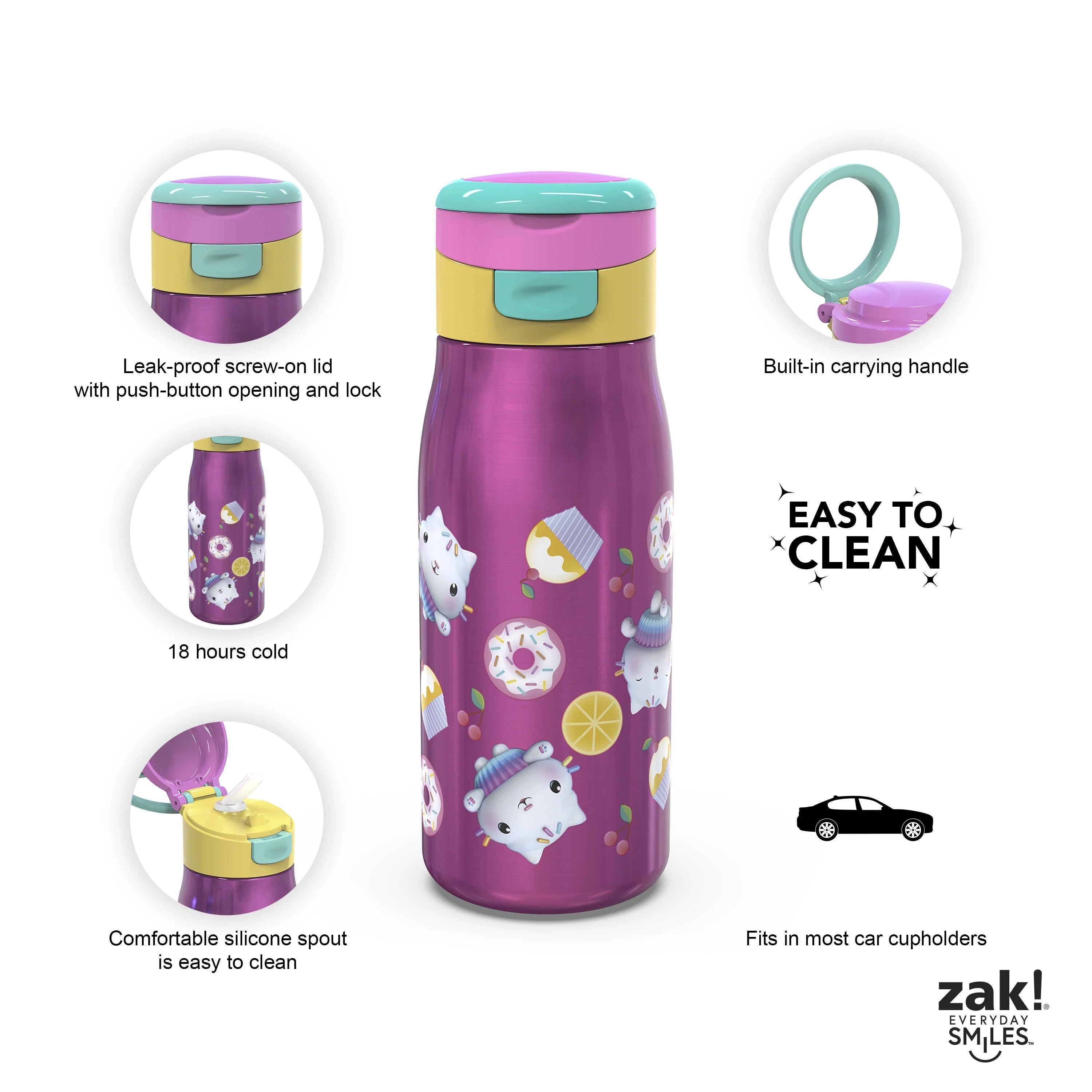 13.5 oz Vacuum Insulated Stainless Steel Water Bottle E1219