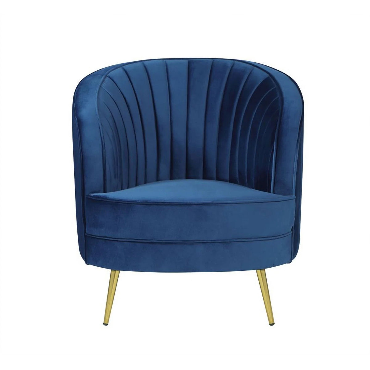 Blue Velvet Upholstered Tufted Chair W99963