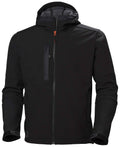 Black Hooded Softshell Jacket U6869