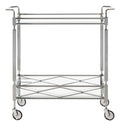 Chrome 2 Tier Rectangle Bar Cart F2072