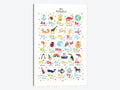 Bright Alphabet Print Canvas Art V186