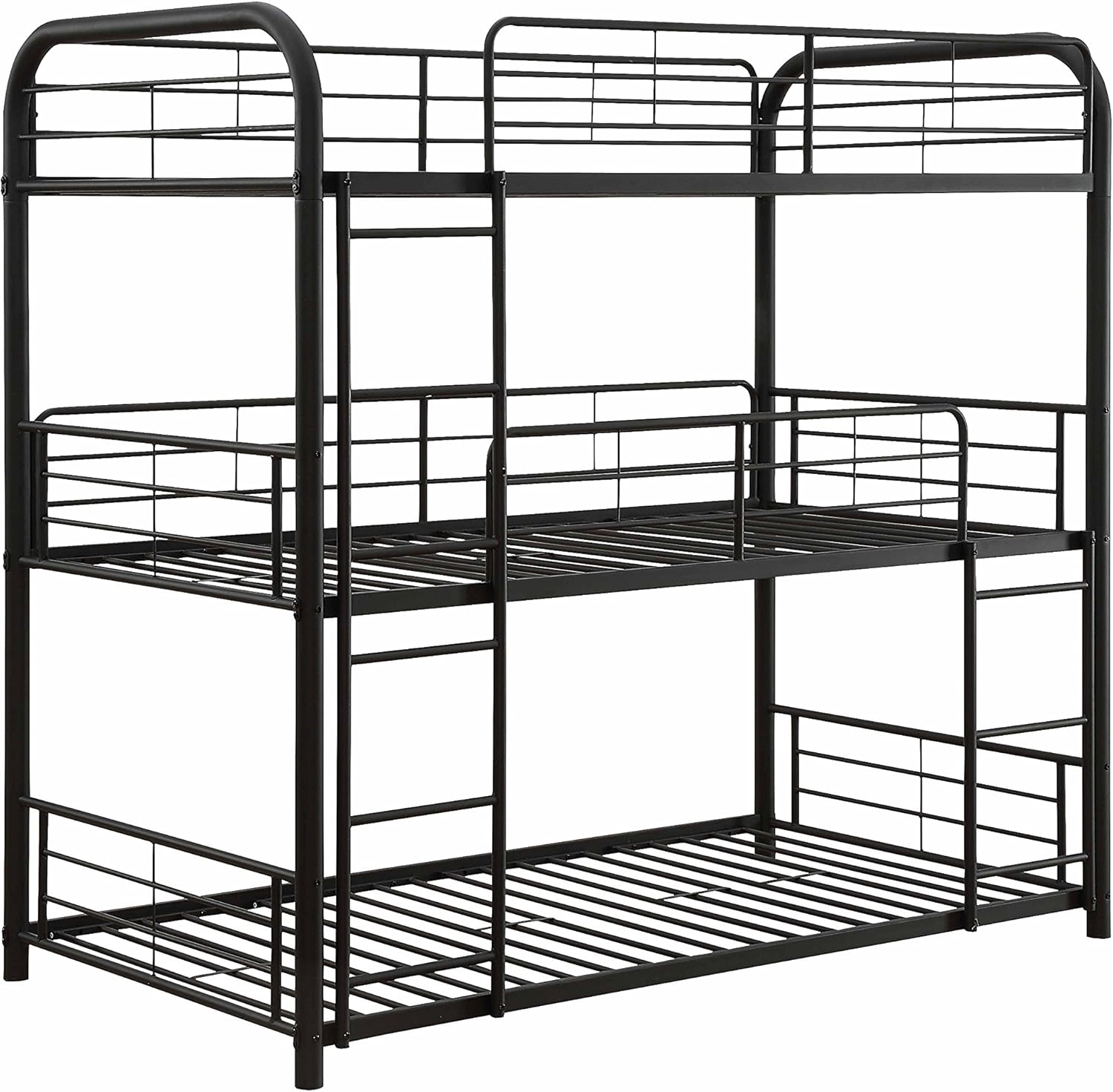 Triple Bunk Bed, Twin, Sandy Black U297