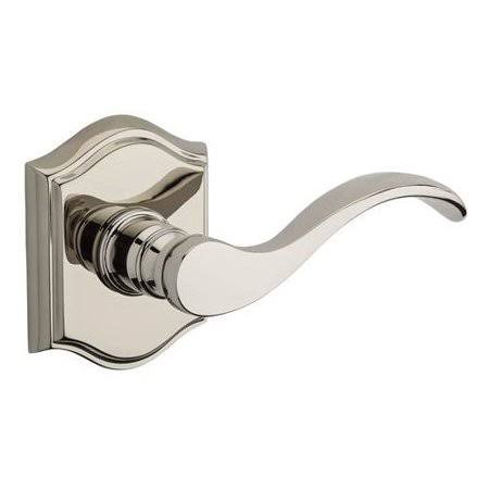 Silver Curved Passage Door Lever with Arch Rose K572685