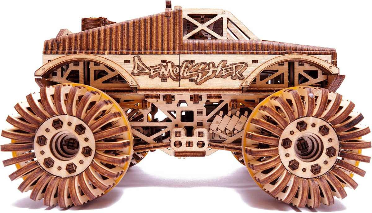 Monster Pickup Truck 3D Wooden Puzzle Model Kit Pack of 2 U50616