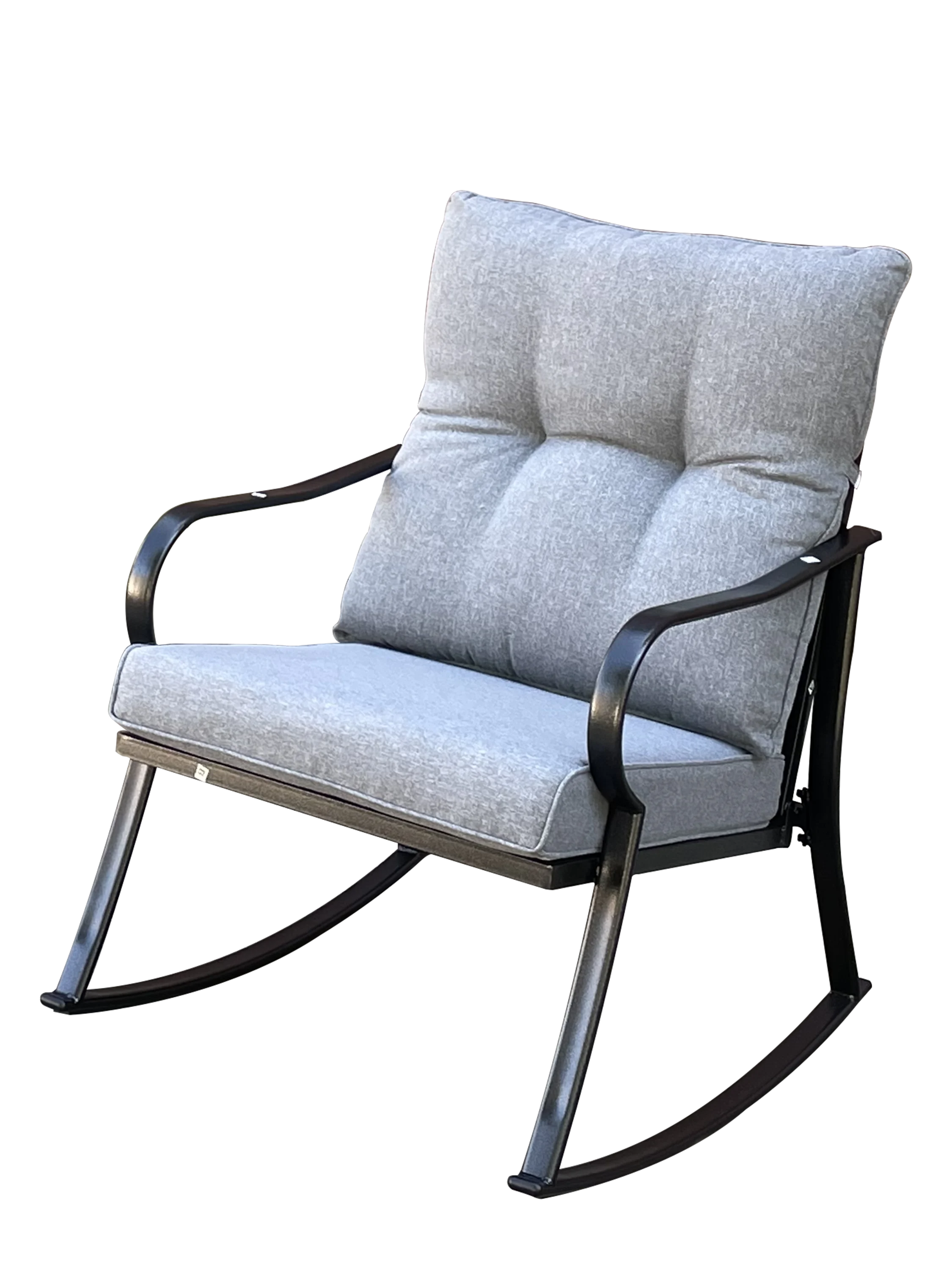 3 Pc Outdoor Swivel Rocker Patio Chairs - Gray O558901