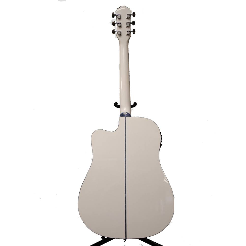 White Dreadnought Acoustic/Electric Guitar Y896891