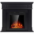 Black Electric Fireplace Mantel TV Stand F984924