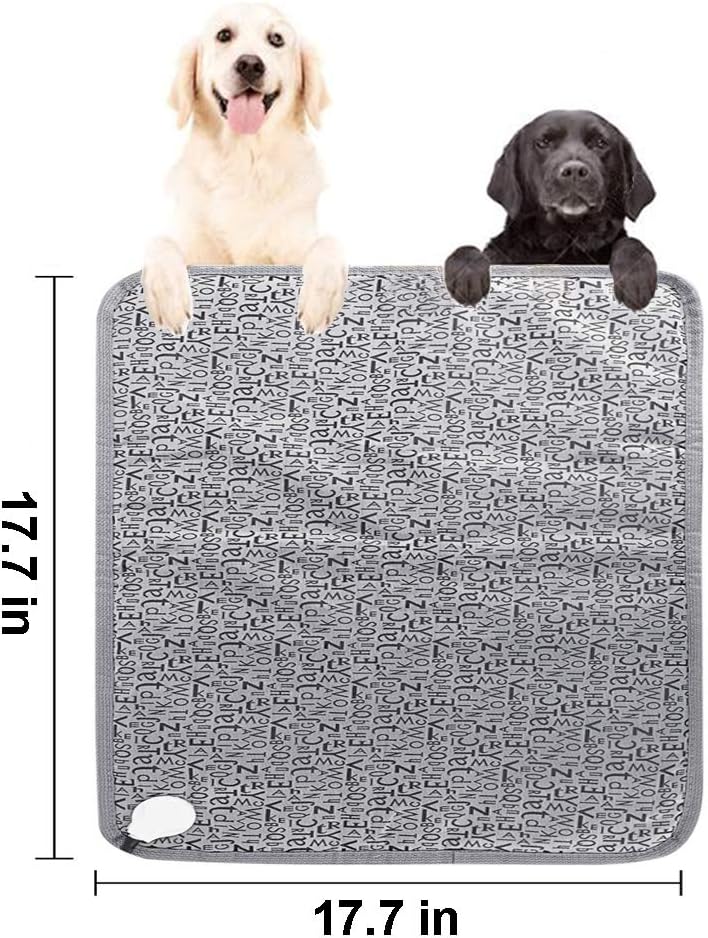 Pet Heating Pad for Cats Dogs, Waterproof Electric Heating Mat, Chew Resistant Steel Cord, 17.7 x 17.7, Pack of 2 M328318