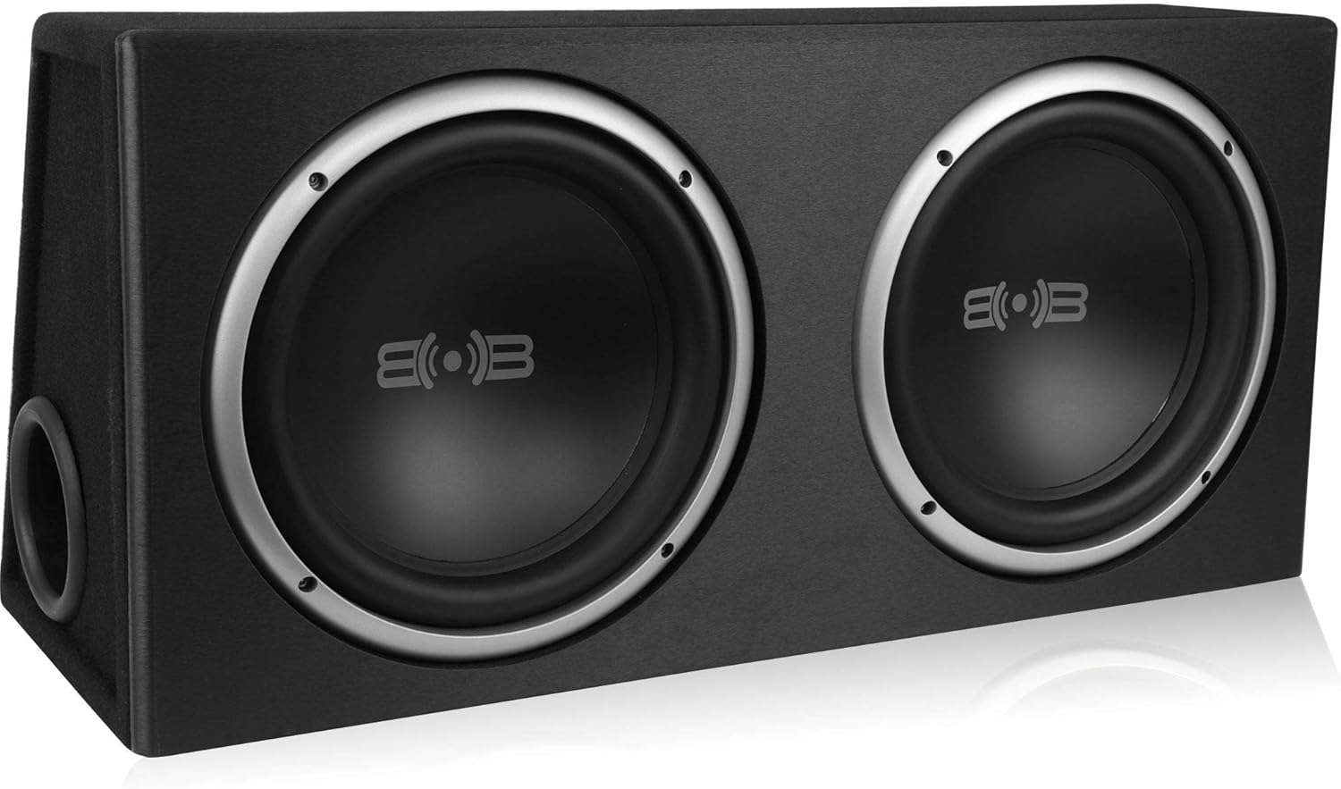 1000W Dual 10" Car Subwoofer with Ported Enclosure, Monoblock Amplifier, Wiring Kit and Remote Bass Knob C596