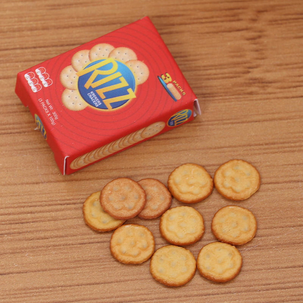 2PCS Mini 1/6 Scale Dollhouse Cookies With Boxes Pretend Play Food G545
