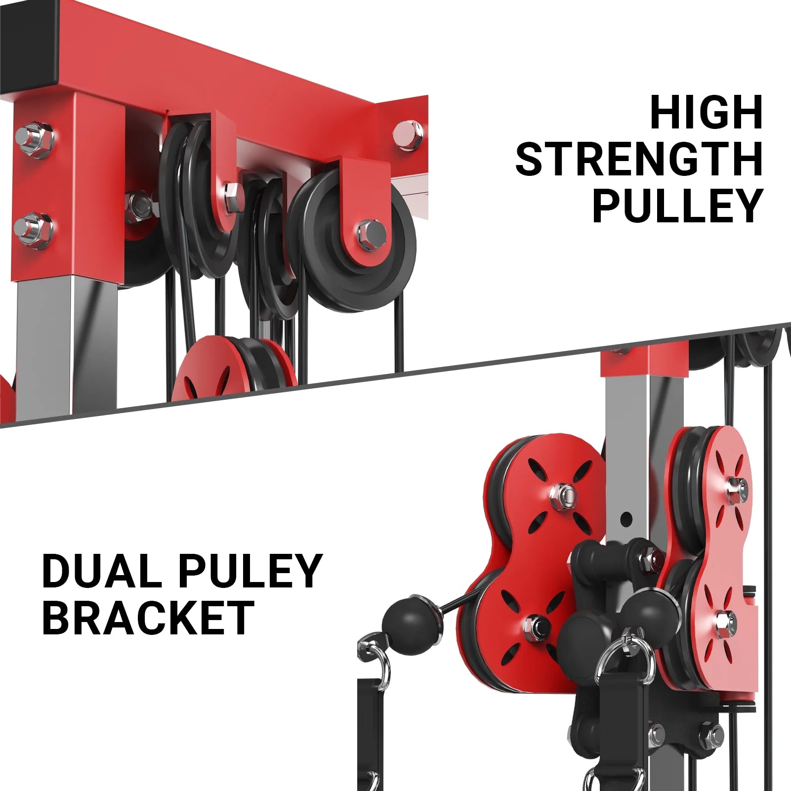 400 lbs Wall Mount Cable Crossover Machine with Dual Pulley System R108
