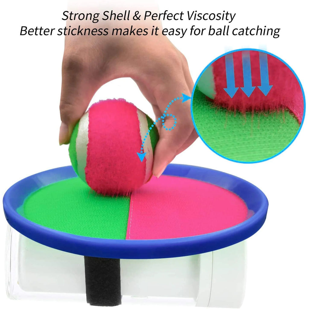 Blue Self-Stick Paddle Ball Catch Set V61086