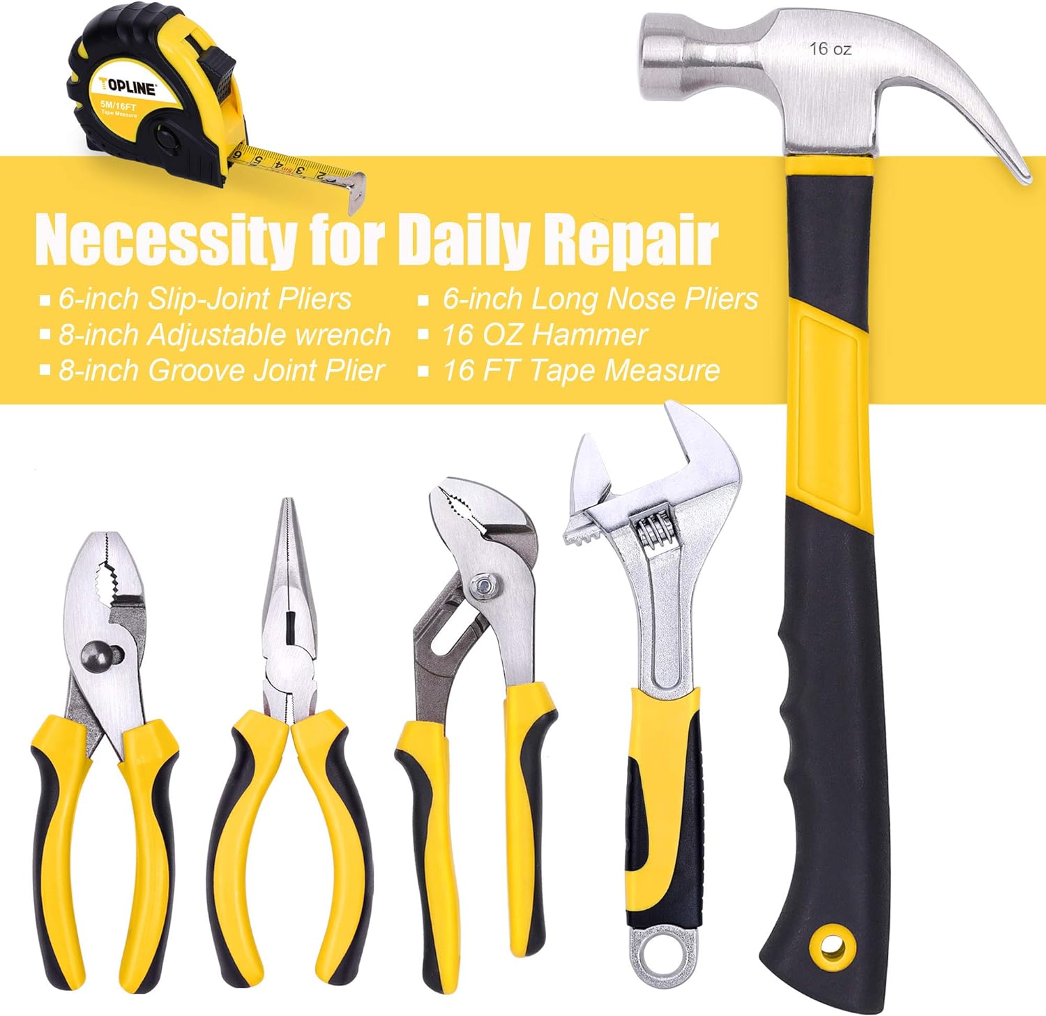 467-Piece Heavy Duty Home Tool Set with 16-Inch Tool Bag J456