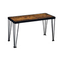 Metal Console Table in Burnt Wood B664