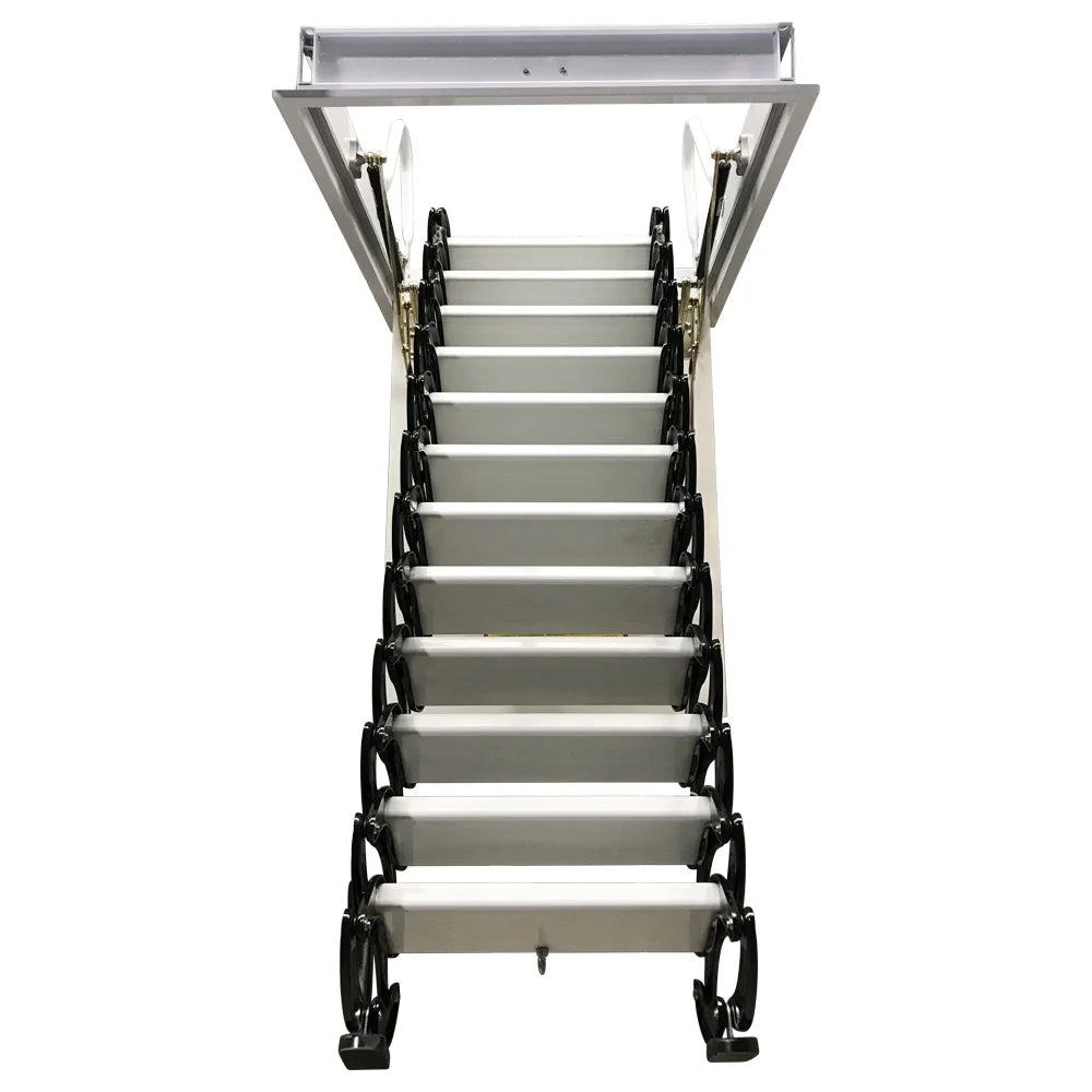 Black-White Attic Ceiling Folding Ladder Stairs M901403