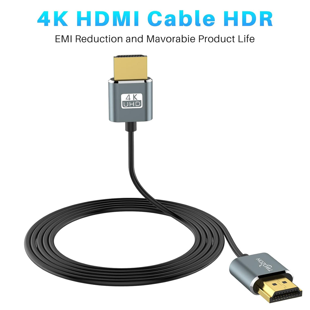 Ultra-Thin HDMI to HDMI Cable 5FT, Flexible HDMI 2.0 Cord G5214