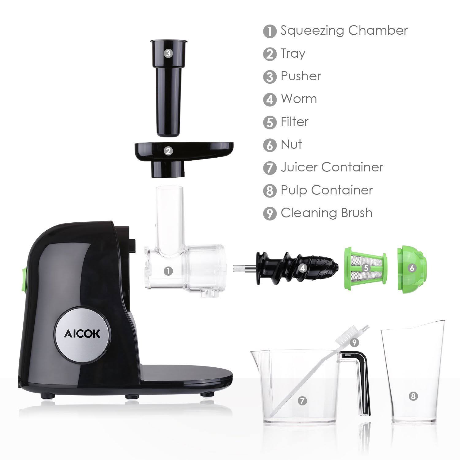 Cold Press Masticating Juicer I904