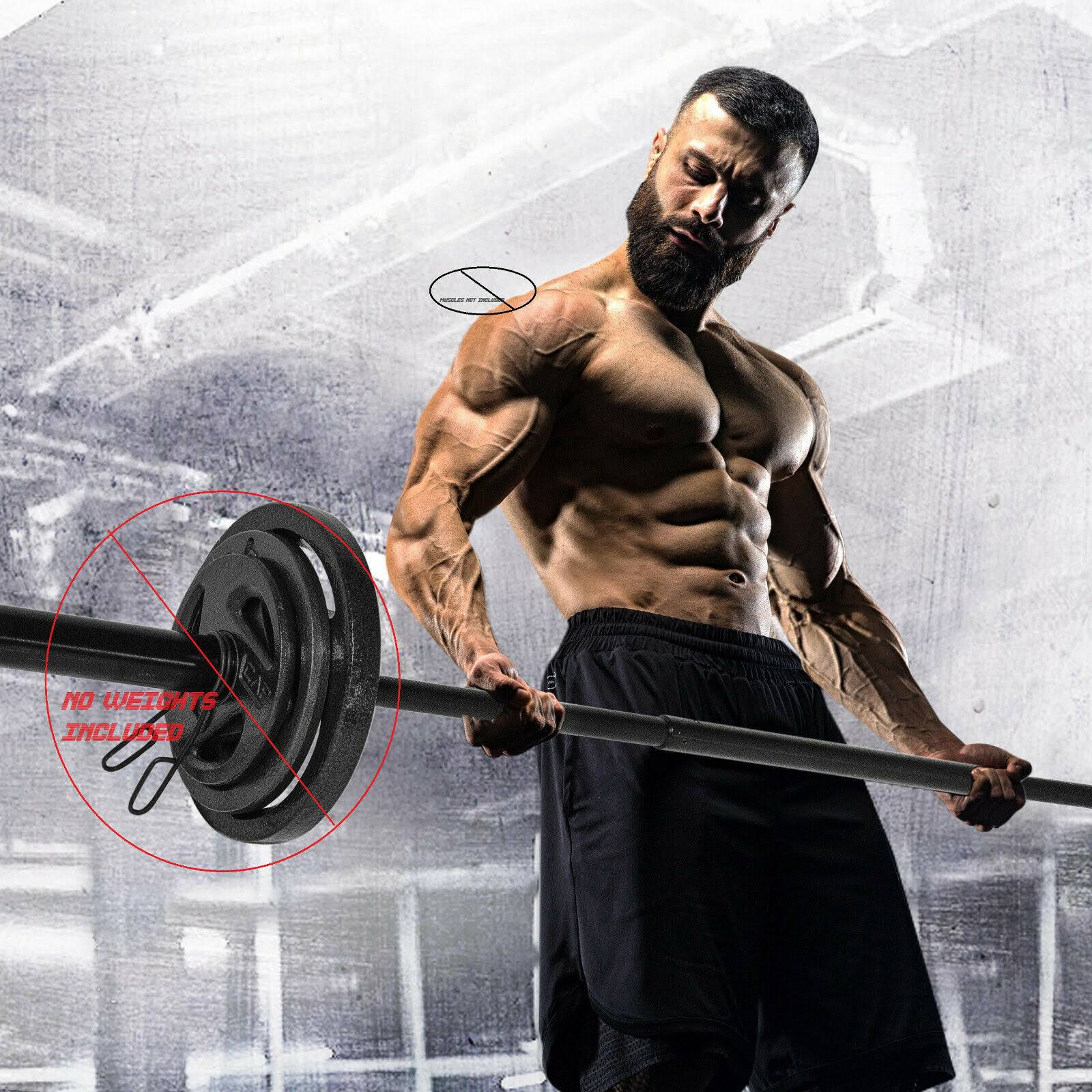 Olympic Weight Lifting Steel Bar Barbell 3 Piece C39150