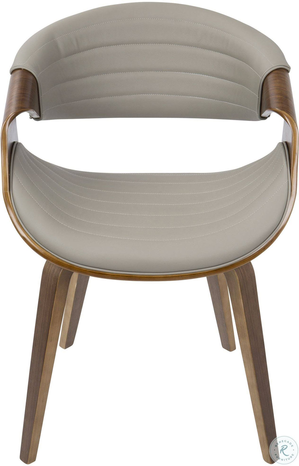 Walnut Wood and Grey PU Dining Chair X2727