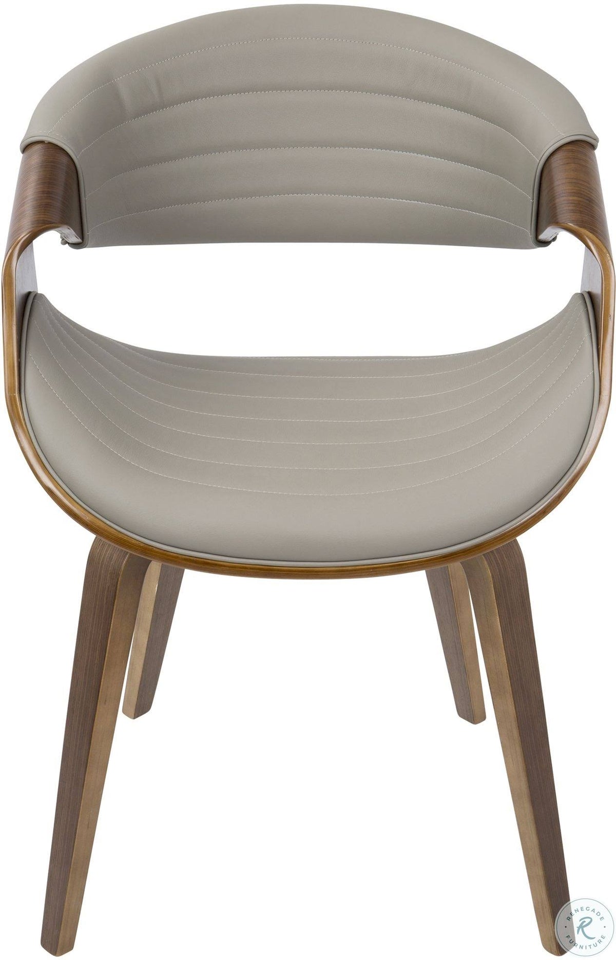 Walnut Wood and Grey PU Dining Chair X2727