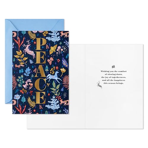 Boxed Christmas Cards (40 Cards and 40 Envelopes) Blue and Gold V631756