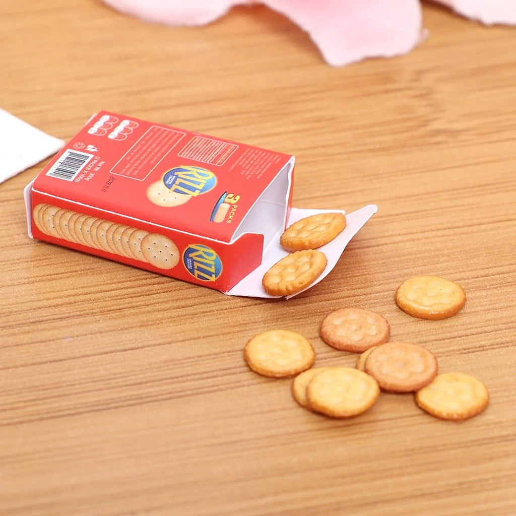 2PCS Mini 1/6 Scale Dollhouse Cookies With Boxes Pretend Play Food G545