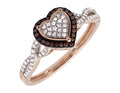 10K Rose Gold Heart Infinity Diamond Ring 0.20ct. V85399