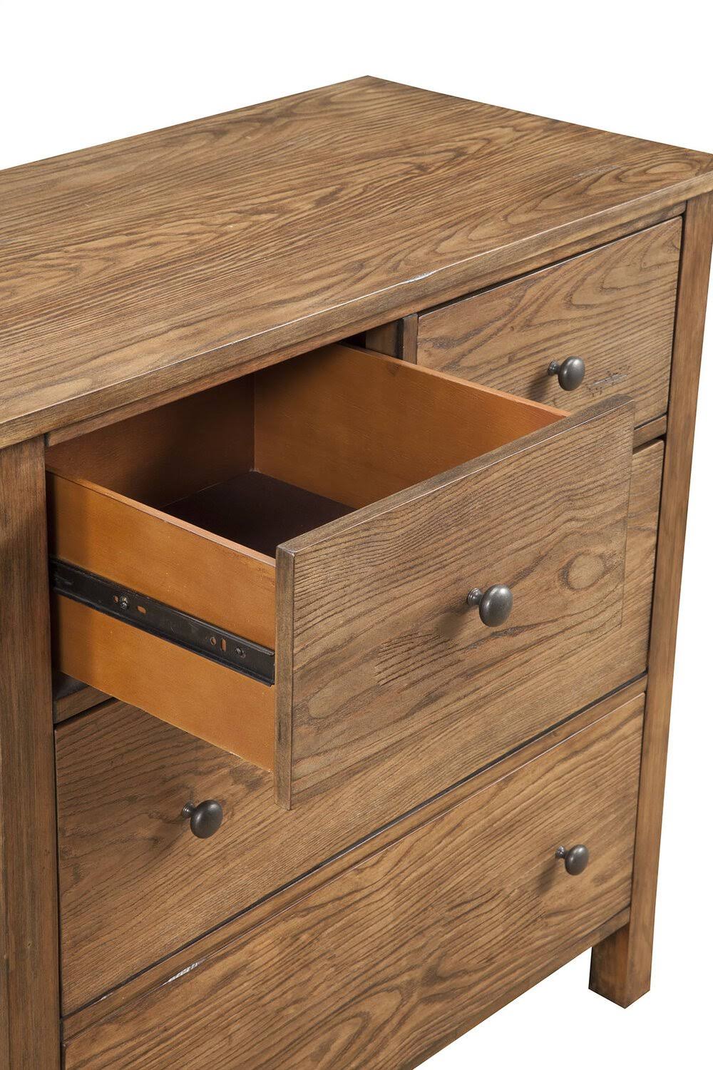 Natural Gray Wood 4 Drawer Accent Chest F850855