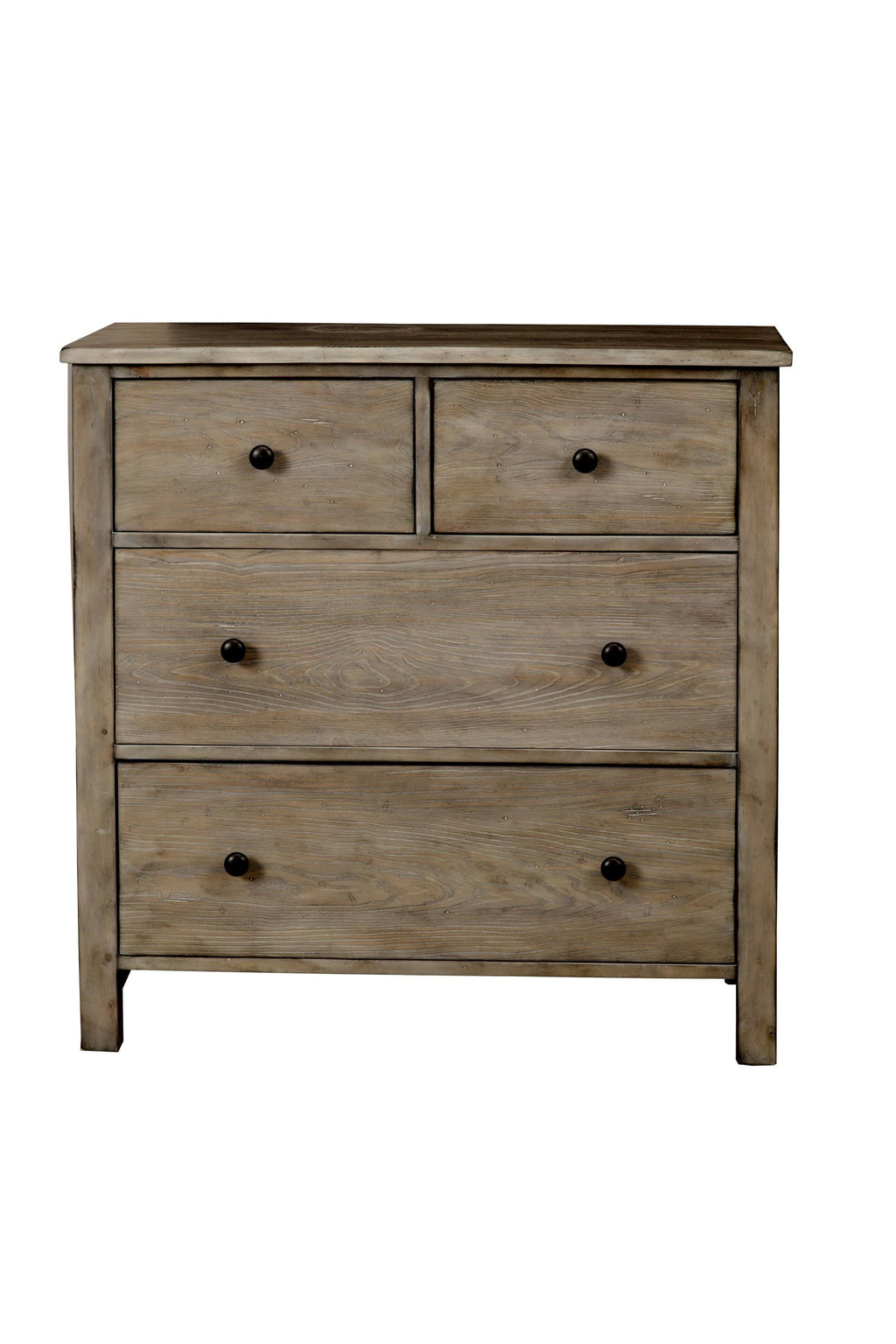 Natural Gray Wood 4 Drawer Accent Chest F850855