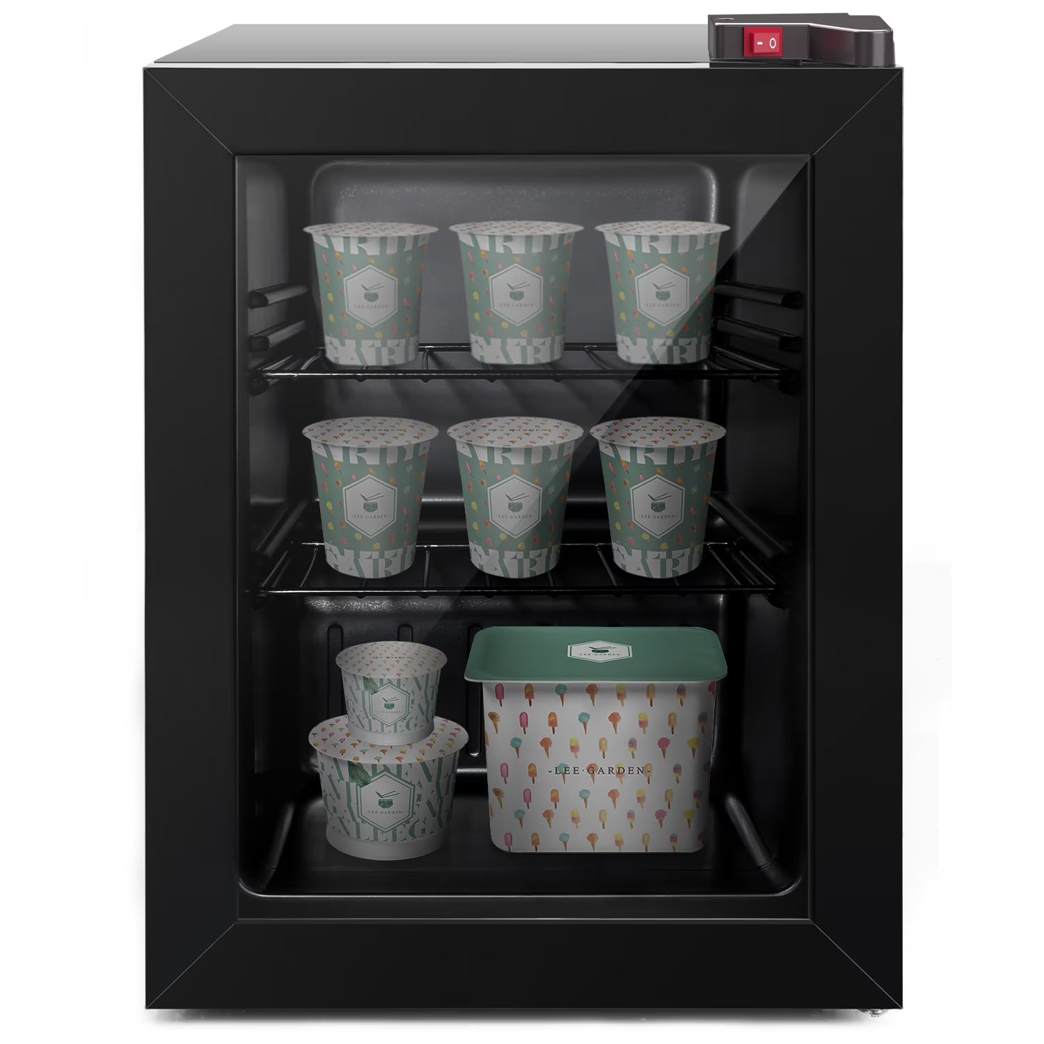 2.1 cu ft Upright Freezer with Glass Door G806