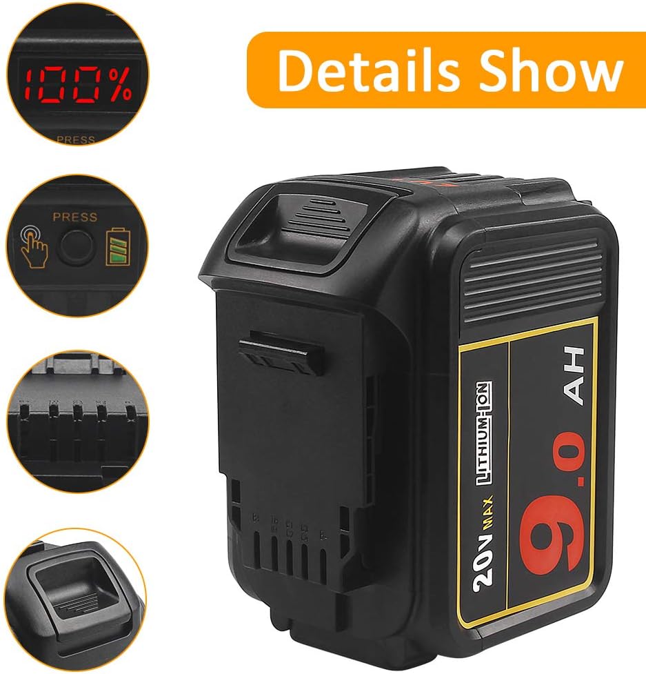 20V 9.0Ah Lithium Ion Battery Pack of 2 H3650