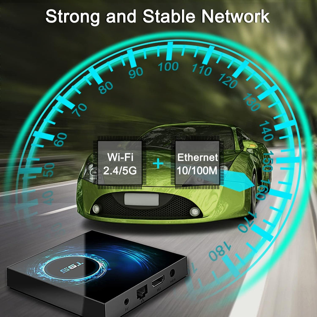 2 Pack 4GB 64GB Android TV Box with Dual WiFi W697