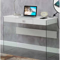 White Desk with Built in Outlets F8701